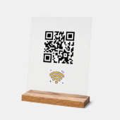 Maßgeschneiderter Wifi Network QR Code Moderner Acrylschild (Winkel)