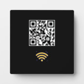 Maßgeschneiderter Wifi Network QR Code Moderner Fotoplatte (Vorderseite)