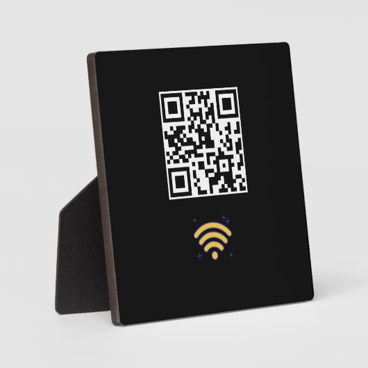 Maßgeschneiderter Wifi Network QR Code Moderner Fotoplatte (Vorderseite)