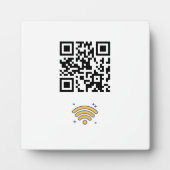 Maßgeschneiderter Wifi Network QR Code Moderner Fotoplatte (Vorderseite)