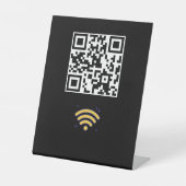 Maßgeschneiderter Wifi Network QR Code Moderner Sockelschild (Vorderseite)