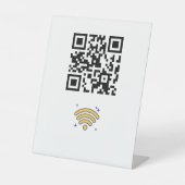 Maßgeschneiderter Wifi Network QR Code Moderner Sockelschild (Vorderseite)