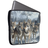 Maßgeschneiderter Wolf Pack Notebook-Sieb Laptopschutzhülle (Vorne Rechts)