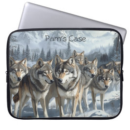 Maßgeschneiderter Wolf Pack Notebook-Sieb Laptopschutzhülle