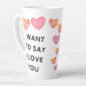 Maßgeschneiderter WOLL, um "I LIEBE YOU" Valentine Milchtasse (Linke Ecke)
