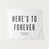 Maßgeschneiderter zeitgenössischer Hochzeitshinter Wandteppich (Vorderseite (Horizontal))