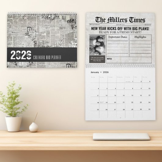 Maßgeschneiderter Zeitungskalender und -planer Kalender