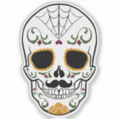 Maßgeschneiderter Zuckerschädel Aufkleber (Vorderseite)