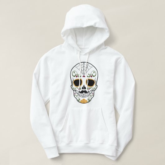 Maßgeschneiderter Zuckerschädel Hoodie (Design vorne)