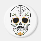 Maßgeschneiderter Zuckerschädel Magnet (Vorne)