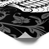 Maßgeschneiderter Zuckerschädel mit Grauweinen und Poster (Ecke)