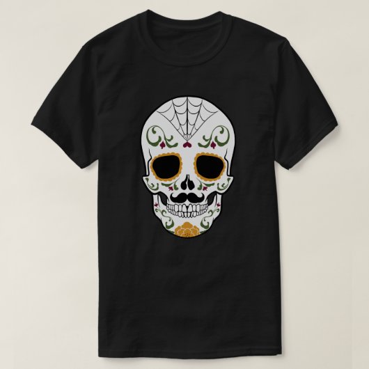 Maßgeschneiderter Zuckerschädel T-Shirt (Design vorne)
