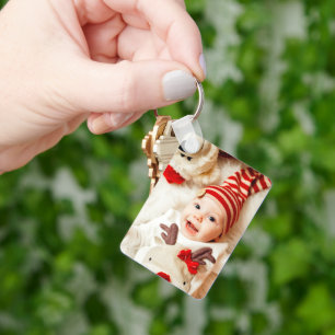Maßgeschneiderter Zwei-Foto-Schlüsselanhänger a Schlüsselanhänger