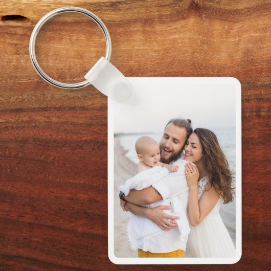Maßgeschneiderter Zwei-Foto-Schlüsselanhänger aus Schlüsselanhänger (Vorderseite)