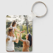 Maßgeschneiderter Zwei-Foto-Schlüsselanhänger aus Schlüsselanhänger (Rückseite)