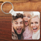 Maßgeschneiderter Zwei-Foto-Schlüsselanhänger aus Schlüsselanhänger (Vorderseite)
