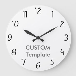 Maßgeschneidertes 10,75" RUNDE-Wall-Clock-CIRCLES- Große Wanduhr