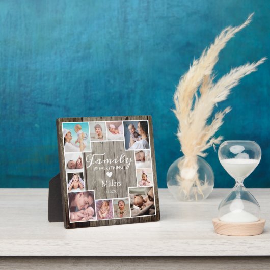 Maßgeschneidertes 12-Foto-Rahmen-Collage Rustikale Fotoplatte (InSitu)