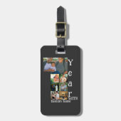 Maßgeschneidertes 1. Hochzeitstag 7 Foto Collage Gepäckanhänger (Vorderseite vertikal)