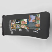Maßgeschneidertes 1. Hochzeitstag 7 Foto Collage Golf Headcover (Vorderseite)