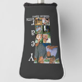 Maßgeschneidertes 1. Hochzeitstag 7 Foto Collage Golf Headcover (Rotieren 90)