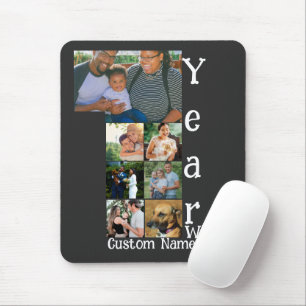 Maßgeschneidertes 1. Hochzeitstag 7 Foto Collage Mousepad
