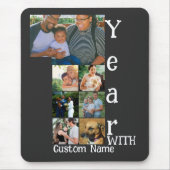Maßgeschneidertes 1. Hochzeitstag 7 Foto Collage Mousepad (Vorne)