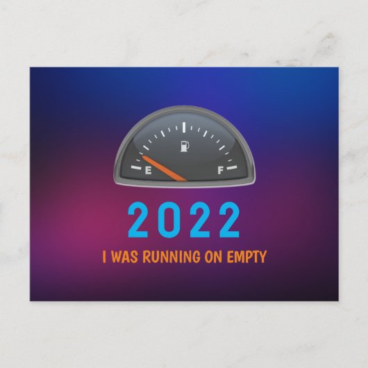 Maßgeschneidertes 2022 mit Leerlaufgas lustig Postkarte (Vorderseite)