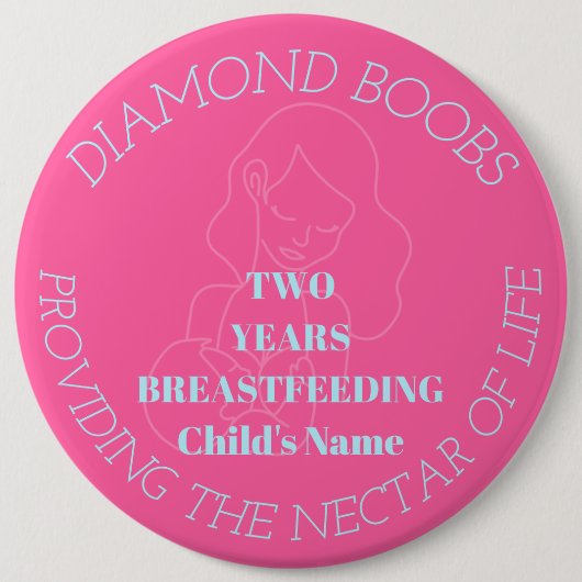 Maßgeschneidertes 2-jähriges Abzeichen zum Stillen Button (Vorderseite)