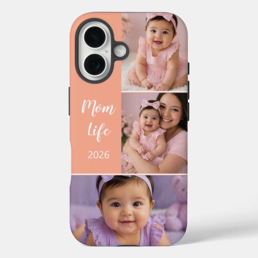 Maßgeschneidertes 3-Foto-Mutter-Leben  Case-Mate iPhone Hülle (Rückseite)