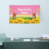 Maßgeschneidertes 5' x 3' Ladybug Birthday Vinyl B Banner (Messeveranstaltung)
