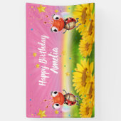 Maßgeschneidertes 5' x 3' Ladybug Birthday Vinyl B Banner (Vertikal)