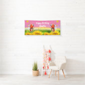 Maßgeschneidertes 6' x 2.5' Ladybug Birthday Vinyl Banner (Insitu)