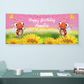 Maßgeschneidertes 6' x 2.5' Ladybug Birthday Vinyl Banner (Messe)