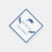 Maßgeschneidertes Abschluss für Blau und Weiß Serviette (Ecke)