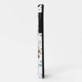 Maßgeschneidertes Abstraktes Terrazzo Braun & Blau Case-Mate iPhone Hülle (Hinten/Links)