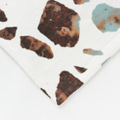 Maßgeschneidertes Abstraktes Terrazzo Braun & Blau Fleecedecke (Ecke)