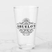 Maßgeschneidertes Abuelo's Pub Jahr etabliertes Gl Glas (Vorderseite)