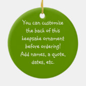 Maßgeschneidertes Afroamerikanisches Baby-Elf-Orna Keramik Ornament (Hinten)