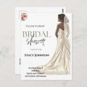 Maßgeschneidertes afroamerikanisches Brautparty Postkarte (Vorne/Hinten)