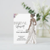 Maßgeschneidertes afroamerikanisches Brautparty Postkarte (Stehend Vorderseite)