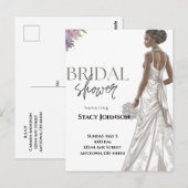 Maßgeschneidertes afroamerikanisches Brautparty Postkarte (Vorne/Hinten)