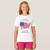 Maßgeschneidertes amerikanisches Kartenflagge Rote T-Shirt (Vorne ganz)