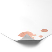 Maßgeschneidertes Aquamarin Geode- und Rose-Gold-B Poster (Ecke)