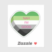 Maßgeschneidertes Aromatisches Antivalentinerherz Aufkleber (Blatt)