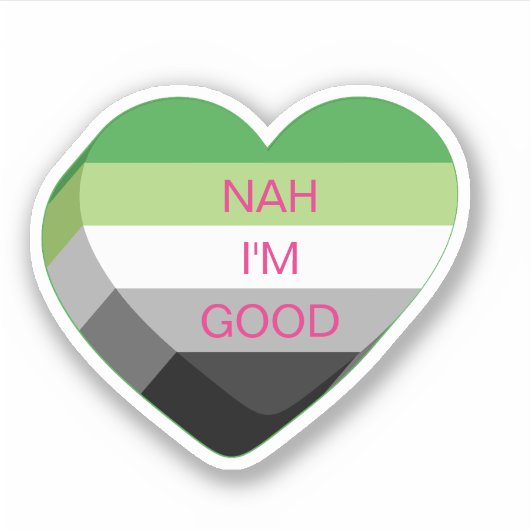 Maßgeschneidertes Aromatisches Antivalentinerherz Aufkleber (Vorderseite)