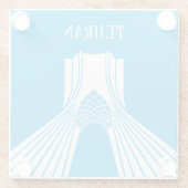 Maßgeschneidertes Azadi Tower Modern Magnet Glasuntersetzer (Rückseite)