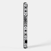 Maßgeschneidertes Azteken-Muster in Weiß und Schwa iPhone Hülle (Rechte Seite)