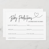 Maßgeschneidertes Babyduschvorausschauungs-Kartens Einladung (Vorne/Hinten)