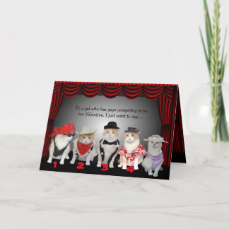 Maßgeschneidertes Bachelorette Kitty Valentine Feiertagskarte